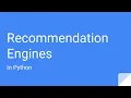 The Fundamentals Of Recommendation Engines Recommendation Engines In Python