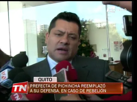 Prefecta de Pichincha reemplazó a su defensa, en caso de rebelión