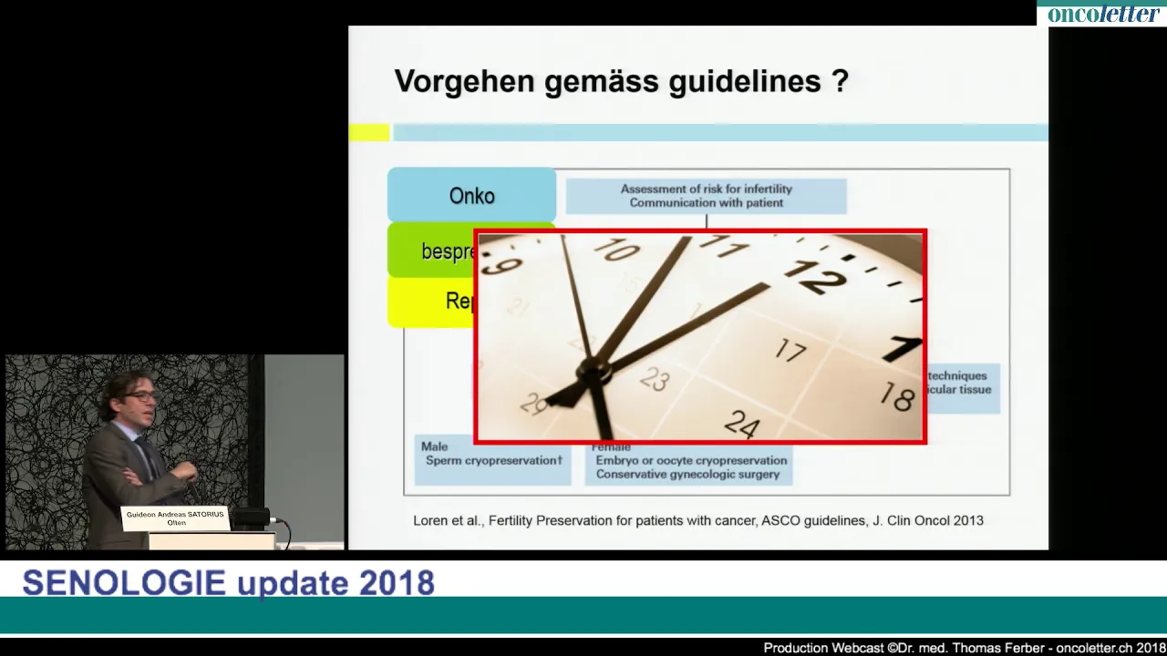 PD Dr. med. Gideon Sartorius: Was kann die Reproduktionsmedizin der jungen Patientin mit MammaCa...
