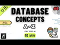 Class 12 Computer Science Chapter 8 DataBase Concepts Unit 3 - Data Handling CBSE ONE SHOT
