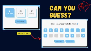 JavaScript Word Game With Smart Hints System