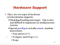 Concurrent Computing Part III Hardware Support