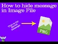 Python How to hide message inside Image file python steganography tutorial python hacking tut