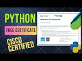 Python Essential 1 Free certified by cisco how we get certificate in python by CISCO networking