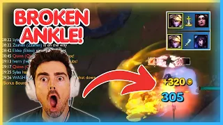 Midbeast s BROKEN ANKLE Ezreal R Best of lol Streams