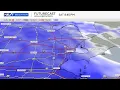 Radar shows winter storm moving through Southeast Michigan