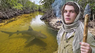 I Survived 3 Days on SHARK ISLAND (No Food, Water or Shelter)