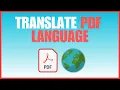 How To Translate PDF Document Into Any Language Quick Easy