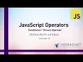 Conditional Operator - JavaScript Course