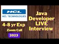 HCL java developer lead interview questions and answers spring boot microservices database