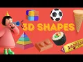 Learn 3D Shapes and Attributes Faces Vertices and Edges Kids geometry