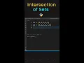 How to Find Intersection of Sets in Python