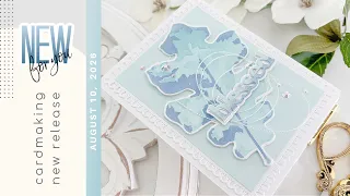 Delicate Blue Oak Leaf Crafting a Beautiful Card in Less than 10 Minutes