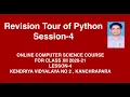 Python Revision Tour - Session 4