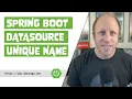 Spring Boot Database Tutorial Connecting with a unique datasource name
