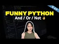 Logical Operators AND OR NOT Python Animated Course 17