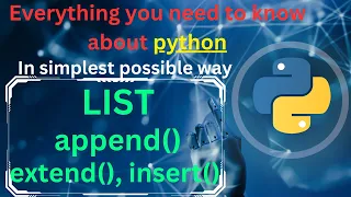 List addition methods append extend insert