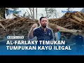 Lagu Bupati Al Farlaky Temukan Tumpukan Kayu Diduga Hasil Illegal Logging di Tempat Banjir