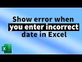 How to Restrict Excel from accepting a Different Date Format Excel Tutorial MiTutorials