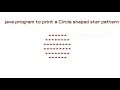 program to print circle shaped star pattern