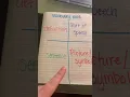 Vocabulary Notebook set-up