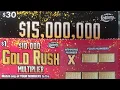 Gold Rush Multiplier lottery scratch off tickets