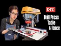 I Make A Simple Drill Press Table And Fence With Dust Collection | DIY Drill Press Table