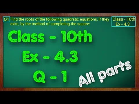 Download MP3 Class - 10 Ex - 4.3 Q1 Maths (Quadratic Equations) NCERT CBSE