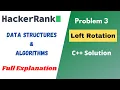 Left Rotation Hackerrank Solution Problem Solving Data Structures - Arrays C Solution