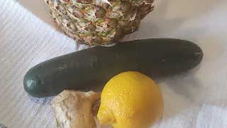 I loss in 1 month using this drink pineapple ginger lemon cucumber weight loss