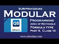 Modular Programming in QBASIC Part 5 Class 10 Formula Type Question Area SUB Procedure