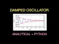 Solution for the damped harmonic oscillator Python solution included