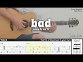 Download Lagu bad - wave to earth | Fingerstyle Guitar | TAB + Chords + Lyrics