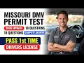 2026 MO DMV Permit Test 9 Pass 18 Real Exam Questions Now Questions and Complete Answers