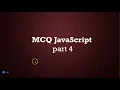 MCQ JavaScript part 4
