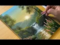 Download Lagu Peaceful Waterfall Acrylic Painting – Step by Step Landscape