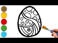 Easter Egg Drawing Painting and Coloring for Kids Toddlers Let s Draw Together