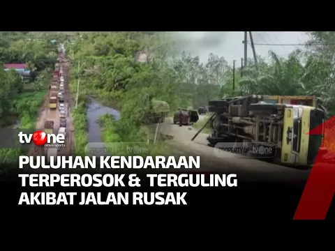 Jalan Trans Kalimantan Rusak Parah, Terjadi Antrian Panjang Hingga 5 KM di Kutai Barat