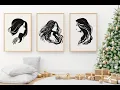 Printable Wall Art Abstract Boho Art Print Living Room Print Mid Century Digital Wall Line Art Print
