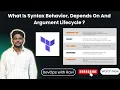 AWS DevOps Day 27 Terraform Syntax Depends On Argument Lifecycle Count Blocks Explained