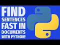 Search Text Files for Sentences by Word Simple Python Program Project
