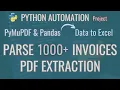Automate Parsing 1000 PDF Invoices with Python Extract Data Using PyMuPDF Pandas iCoding-Tamil