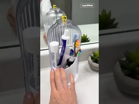 Toothbrush Holder 360° Rotating, Dust Proof 😱 #Shorts #BathroomHacks