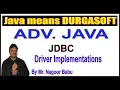 Adv Java Tutorials JDBC Driver Implementations by Nagoor Babu