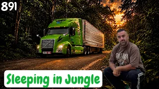 Sleeping Alone in Jungle in America | Truck Driver Life | 891