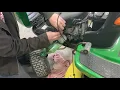 How to remove a stuck oil filter on John Deere Briggs Stratton engine Lawn Tractor 100 Series