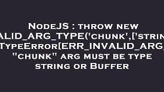 NodeJS throw new ERR - INVALID