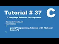 Introduction to Pointers in C Programming language Tutorial 37