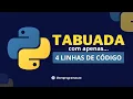 Tabuada com Python Tres linhas de codigo
