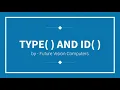 type and id in python Learning Python Programming Class 17 Python Tutorials in Hindi